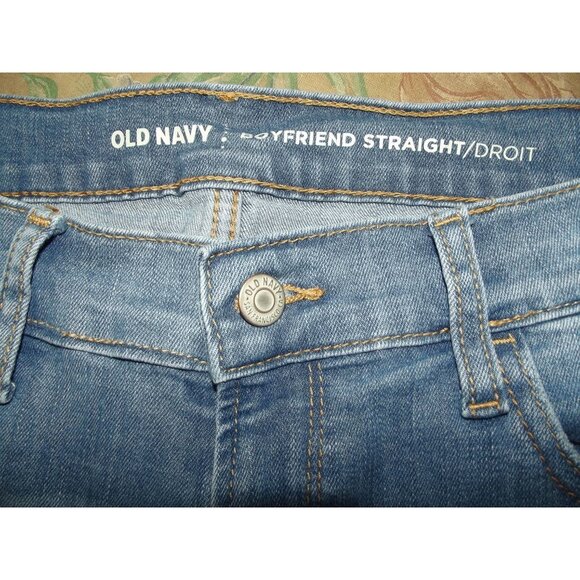Old Navy Jeans Womens 6 x26" Boyfriend Straight Droit Mid Rise Stretch Crop blue - Picture 3 of 8